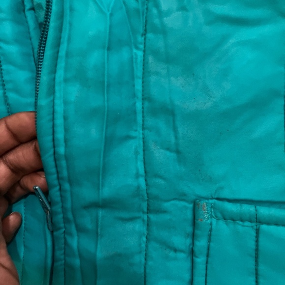 Teal vintage quilted jacket - Picture 7 of 7